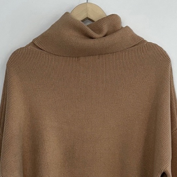 NWT Lulus Let's Cuddle Tan Cowl Neck Sweater - Picture 8 of 15